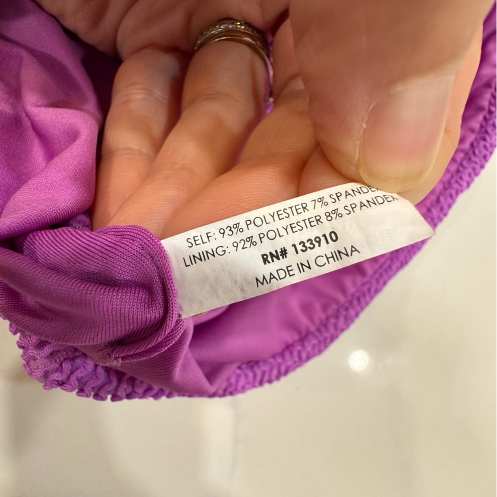 Show Me Your Mumu Sail Bikini Top in Ultra Violet Scrunch Size Large - Picture 9 of 9